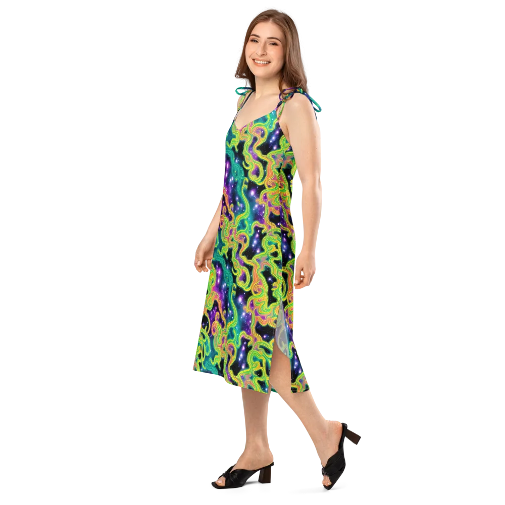 Cosmic Serpentine on Slip Dress — Left Front