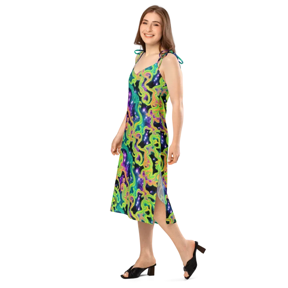 Cosmic Serpentine on Slip Dress — Left Front