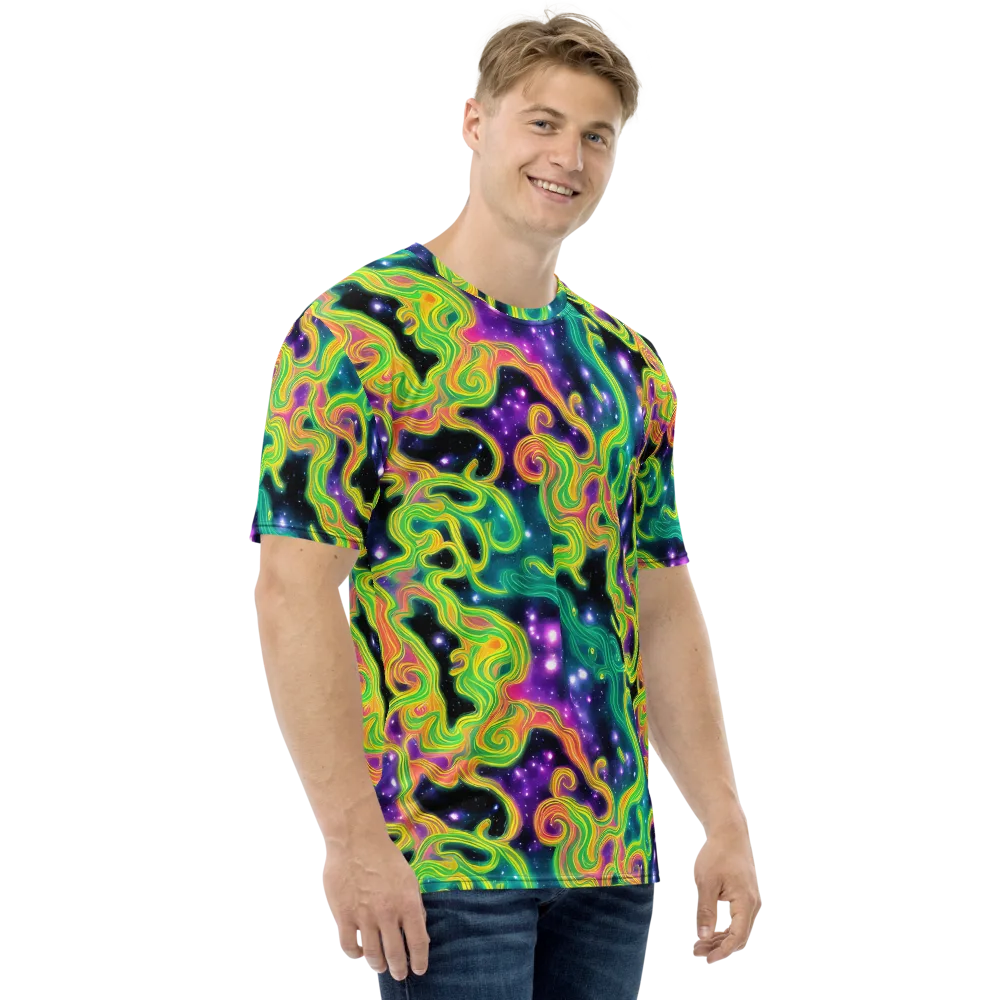 Cosmic Serpentine on Men's Crew Neck T-Shirt — Right