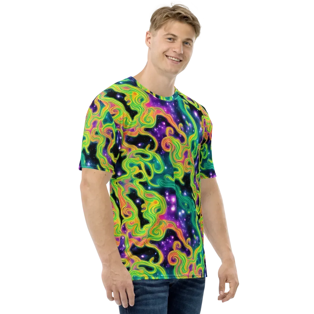 Cosmic Serpentine on Men's Crew Neck T-Shirt — Right