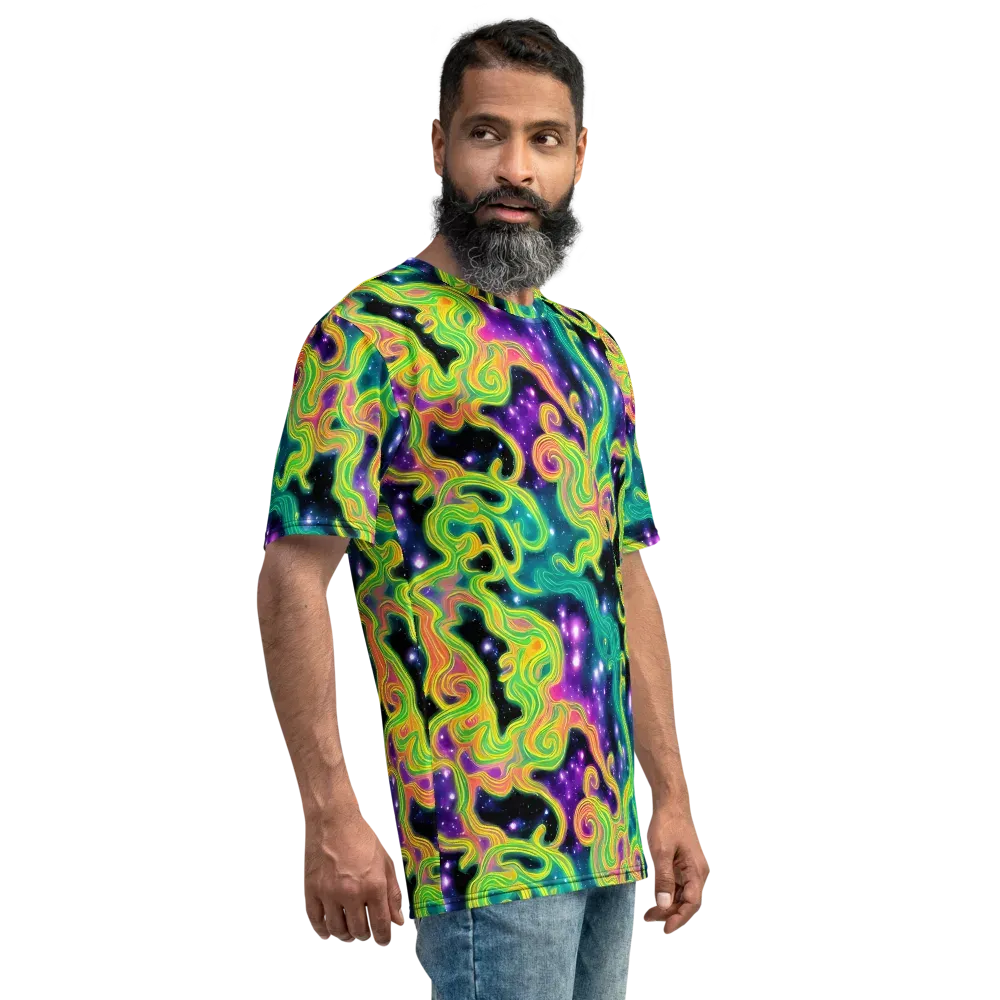 Cosmic Serpentine on Men's Crew Neck T-Shirt — Right