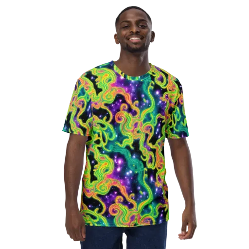 Cosmic Serpentine on a Men's Crew Neck T-Shirt
