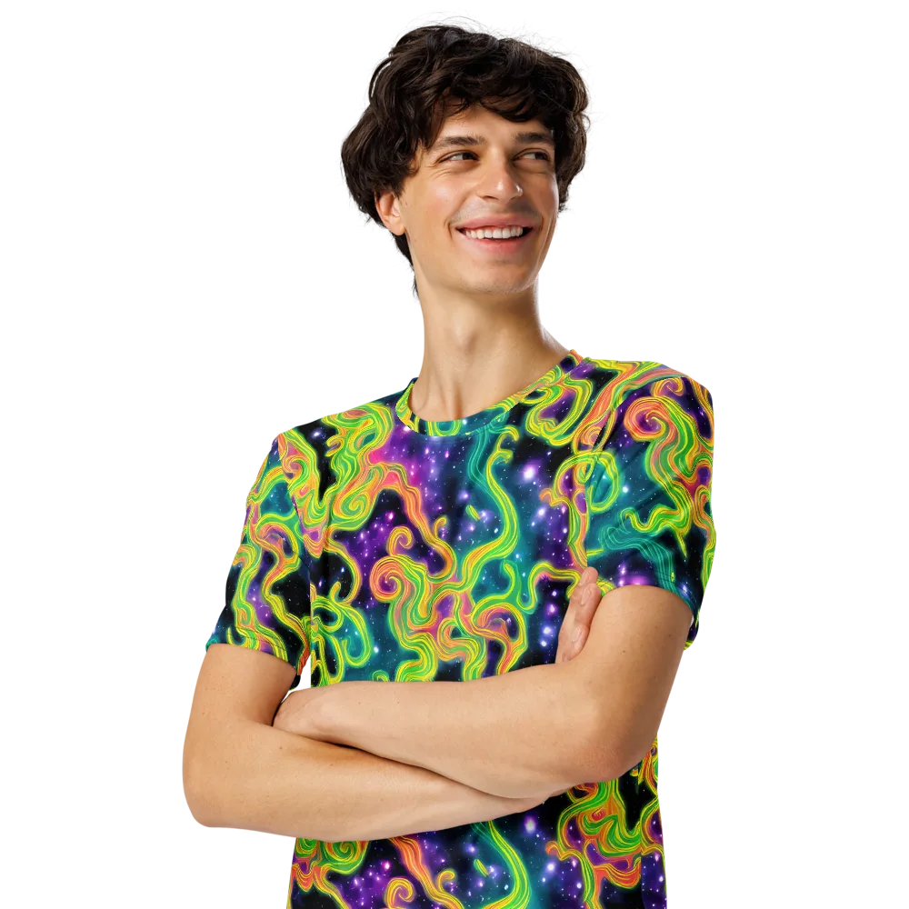 Cosmic Serpentine on Men's Crew Neck T-Shirt — Left Front