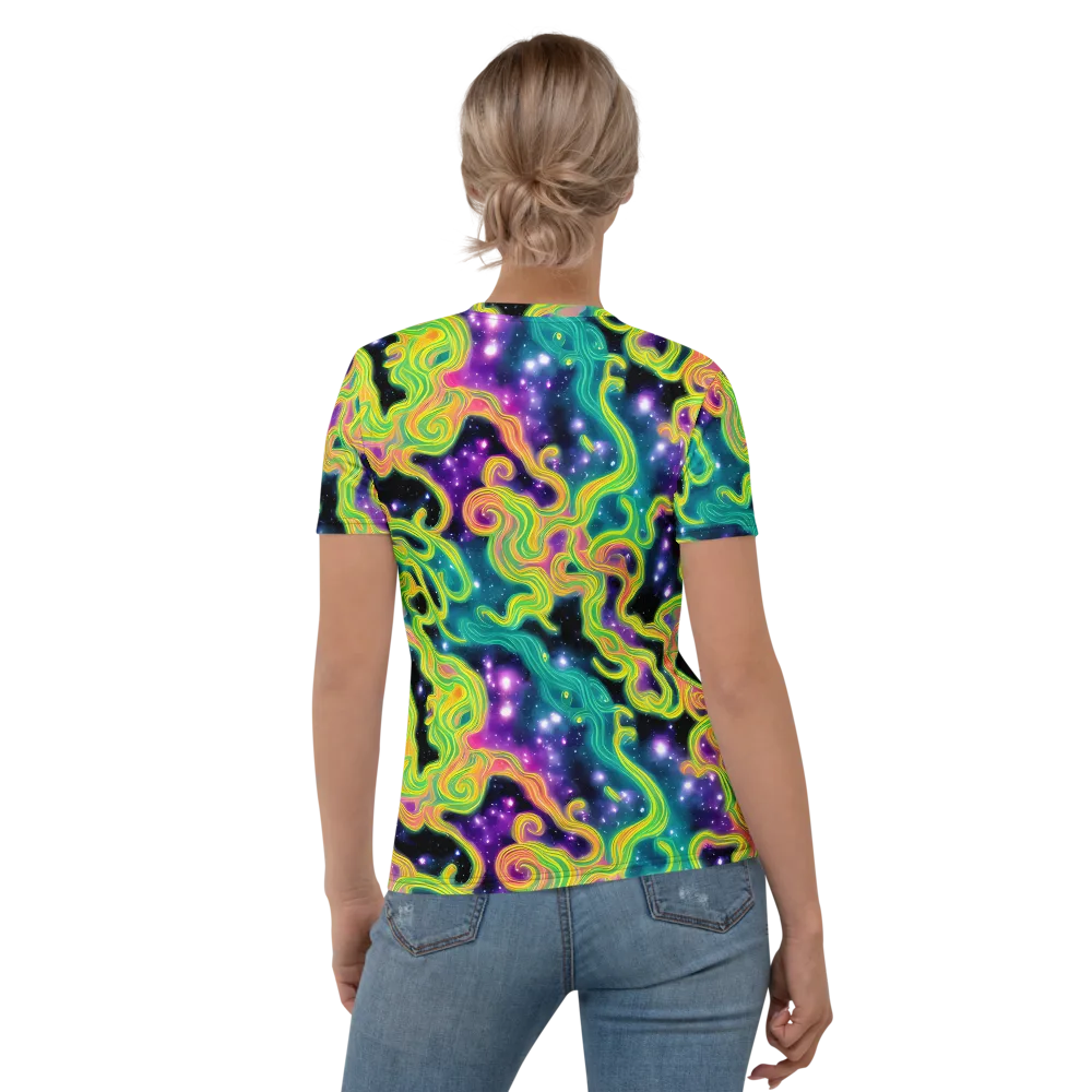 Cosmic Serpentine on Women's Crew Neck T-Shirt — Back
