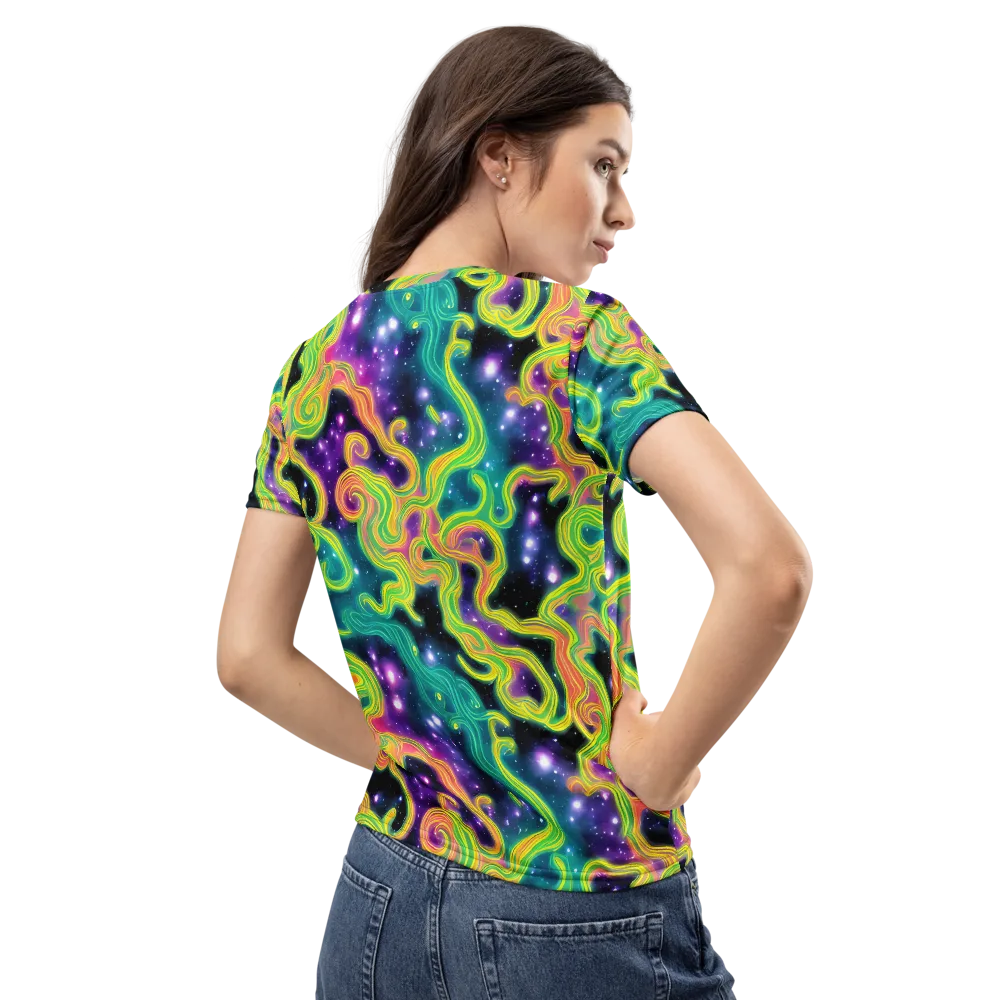 Cosmic Serpentine on Women's Crew Neck T-Shirt — Back