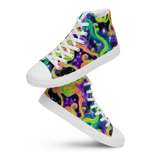 Cosmic Serpentine on a Women's High Top Canvas Shoes