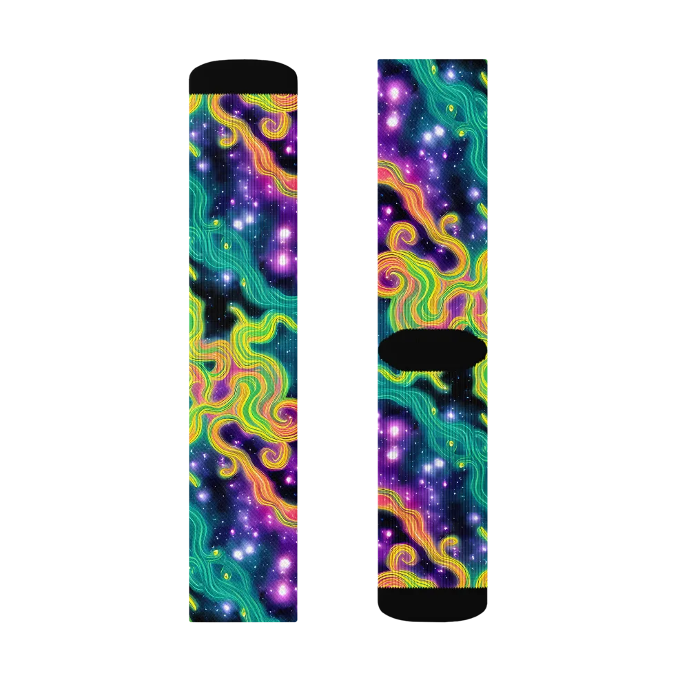 Cosmic Serpentine on Socks — Right Sock