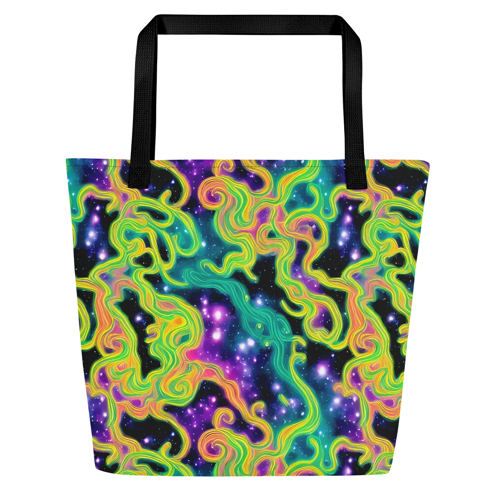 Cosmic Serpentine on Large Tote Bag W/ Pocket — Front