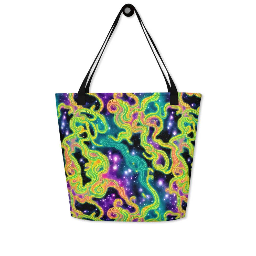 Cosmic Serpentine on Large Tote Bag W/ Pocket — Front