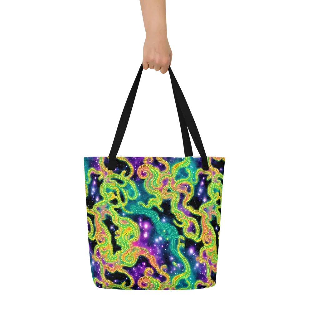 Cosmic Serpentine on Large Tote Bag W/ Pocket — Front