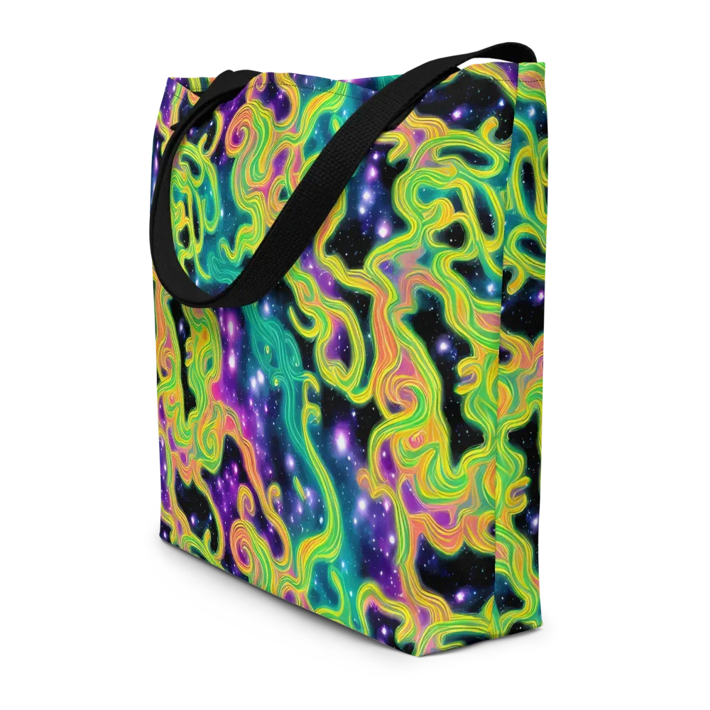 Cosmic Serpentine on Large Tote Bag W/ Pocket — Front