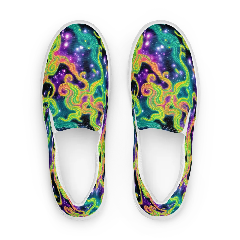 Cosmic Serpentine on Women's Slip-On Canvas Shoes — Front