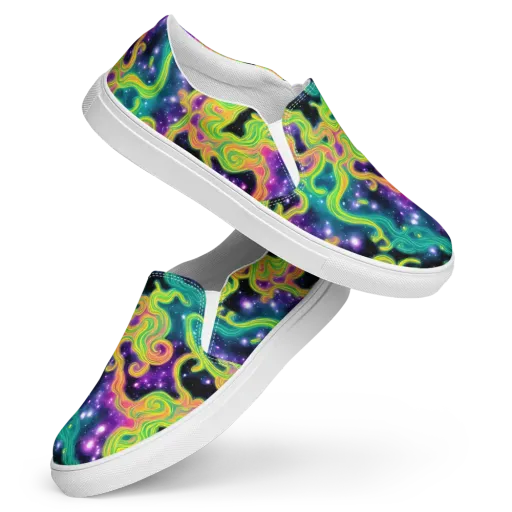 Cosmic Serpentine on a Women's Slip-On Canvas Shoes