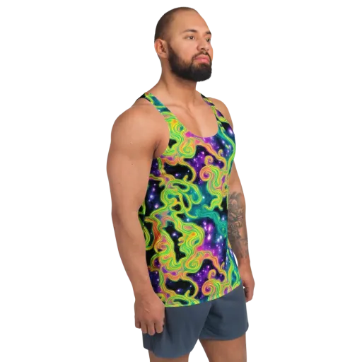 Cosmic Serpentine on a Men's Tank Top