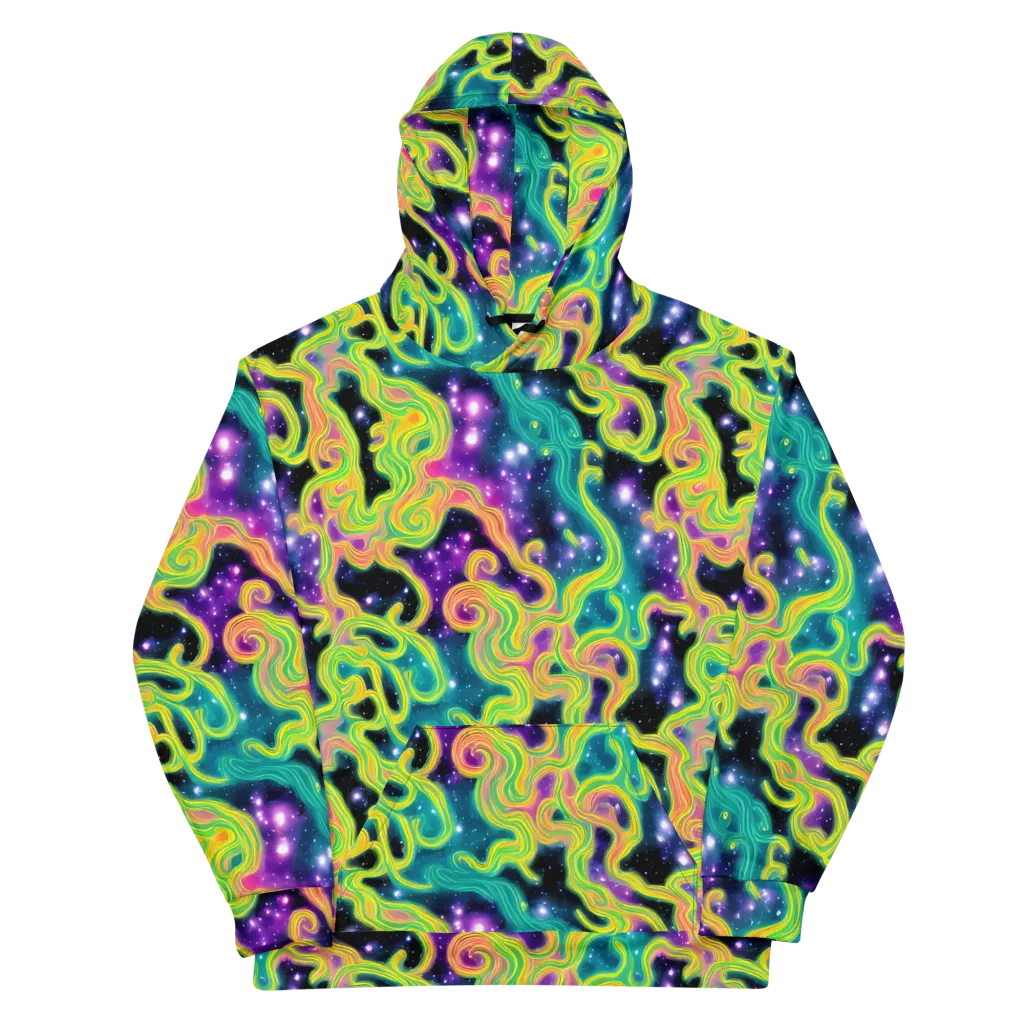 Cosmic Serpentine on Cotton Hoodie — Front