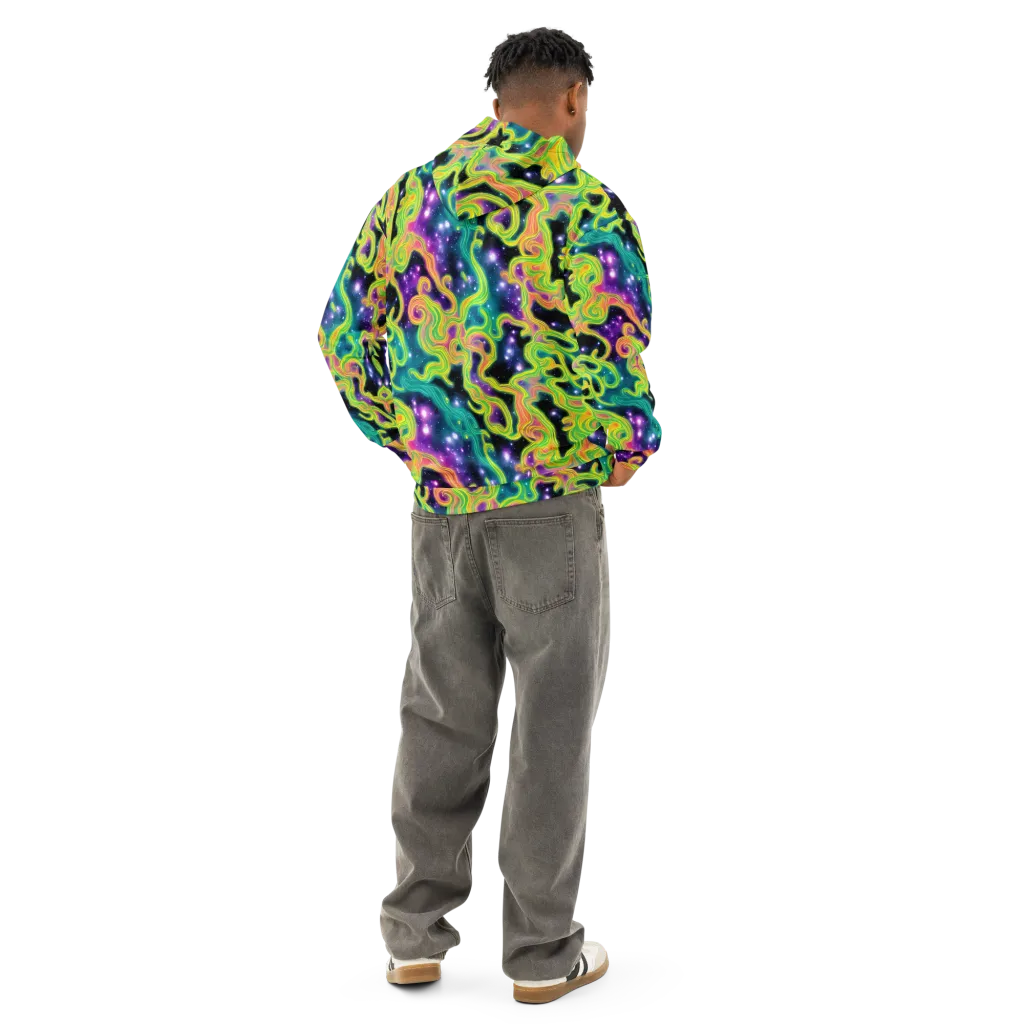 Cosmic Serpentine on Cotton Hoodie — Back