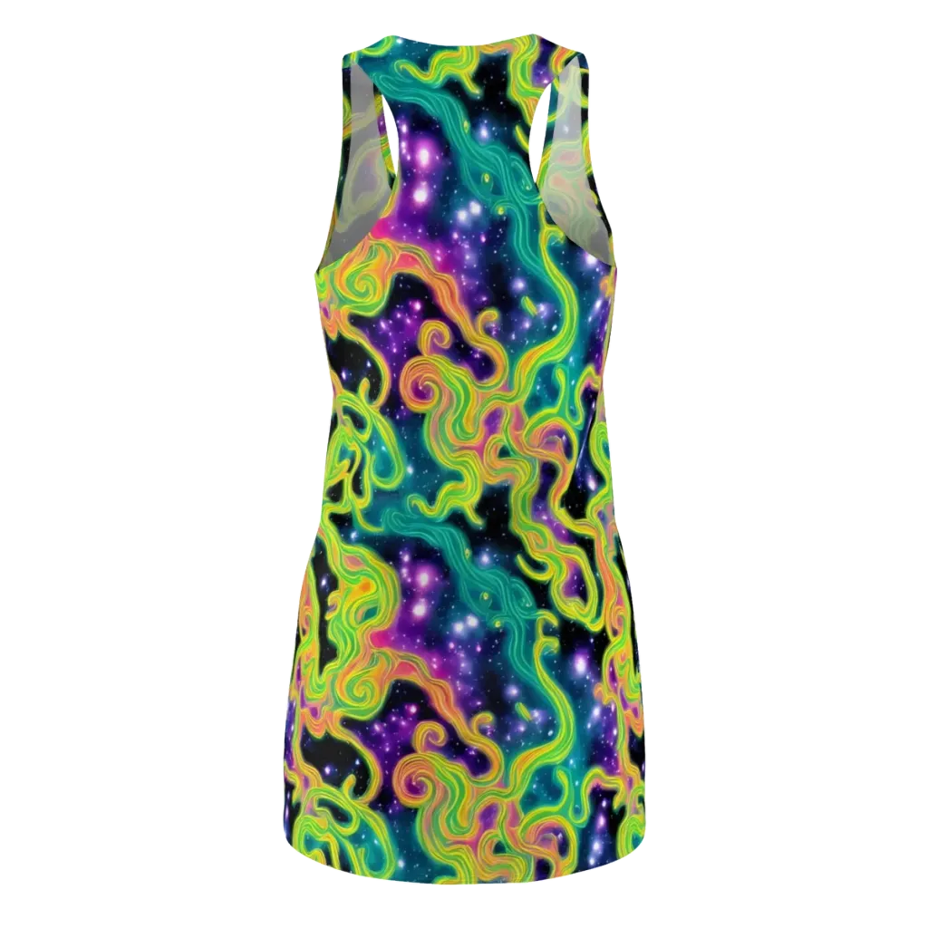 Cosmic Serpentine on Racerback Dress — Back