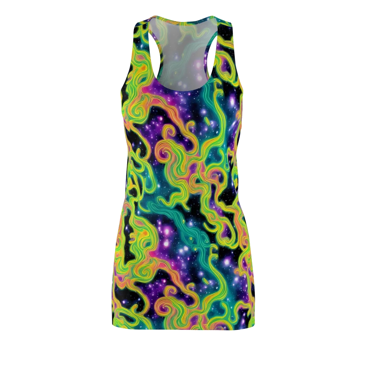 Cosmic Serpentine on Racerback Dress — Front