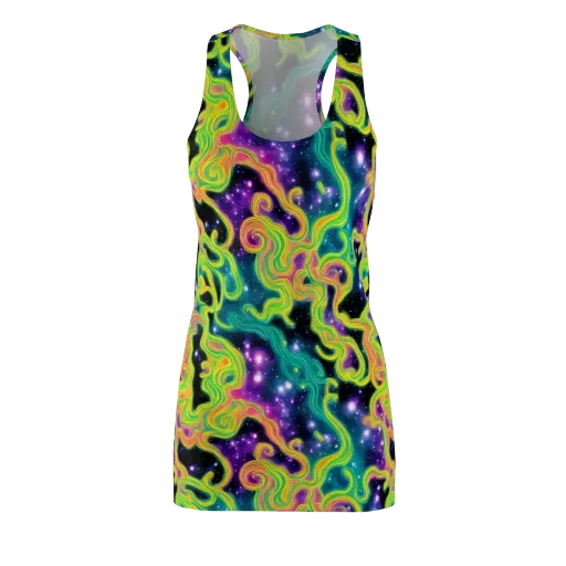 Cosmic Serpentine on a Racerback Dress