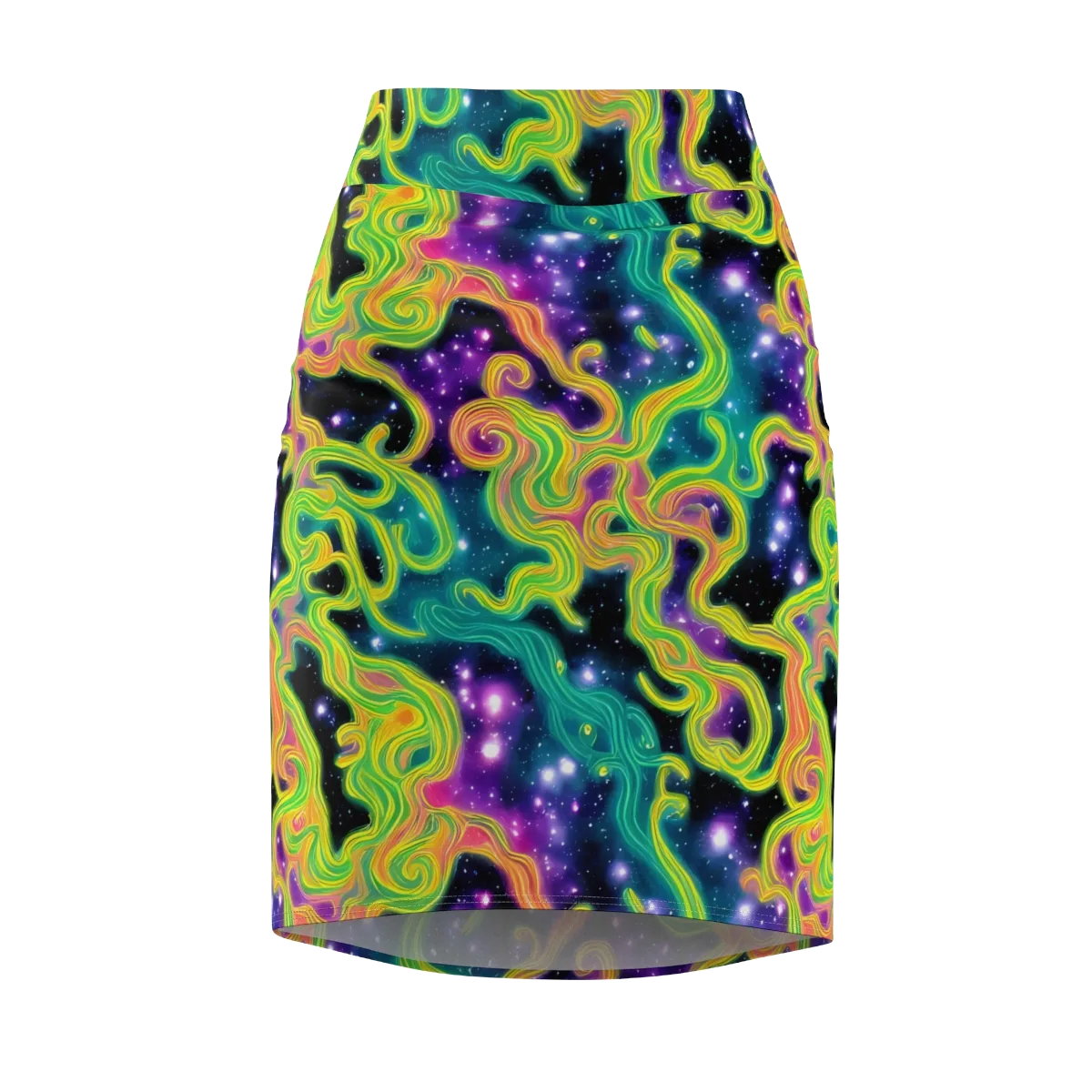 Cosmic Serpentine on Pencil Skirt — Front
