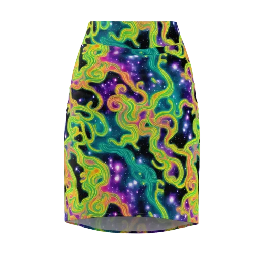 Cosmic Serpentine on a Pencil Skirt