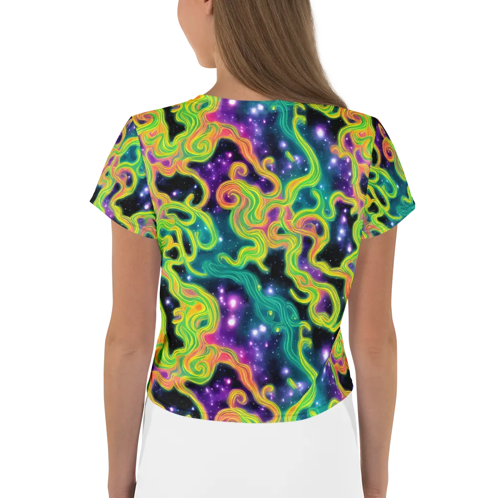 Cosmic Serpentine on Crop Tee — Back
