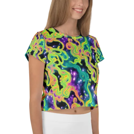 Cosmic Serpentine on a Crop Tee
