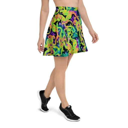 Cosmic Serpentine on a Skater Skirt