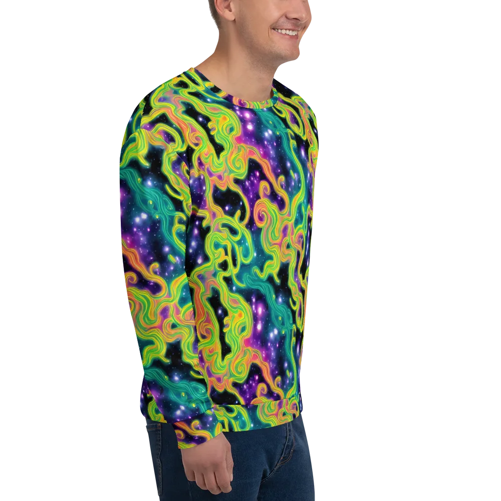 Cosmic Serpentine on Sweatshirt — Right Front