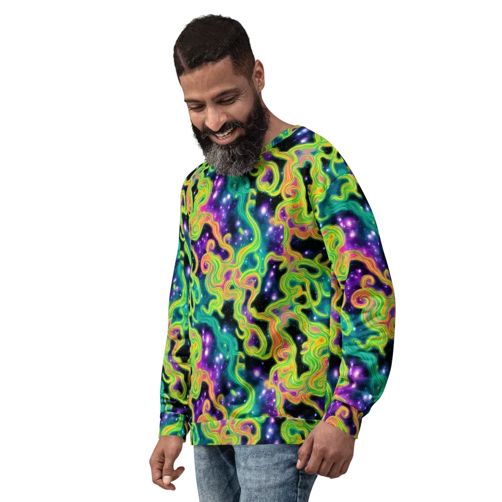 Cosmic Serpentine on Sweatshirt — Left Front