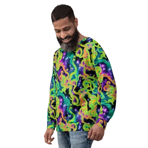 Cosmic Serpentine on a Sweatshirt