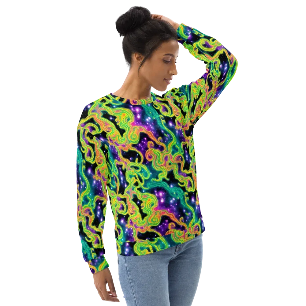 Cosmic Serpentine on Sweatshirt — Right Front