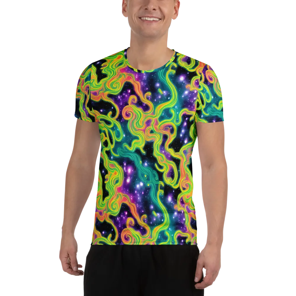 Cosmic Serpentine on Men's Athletic T-Shirt — Front