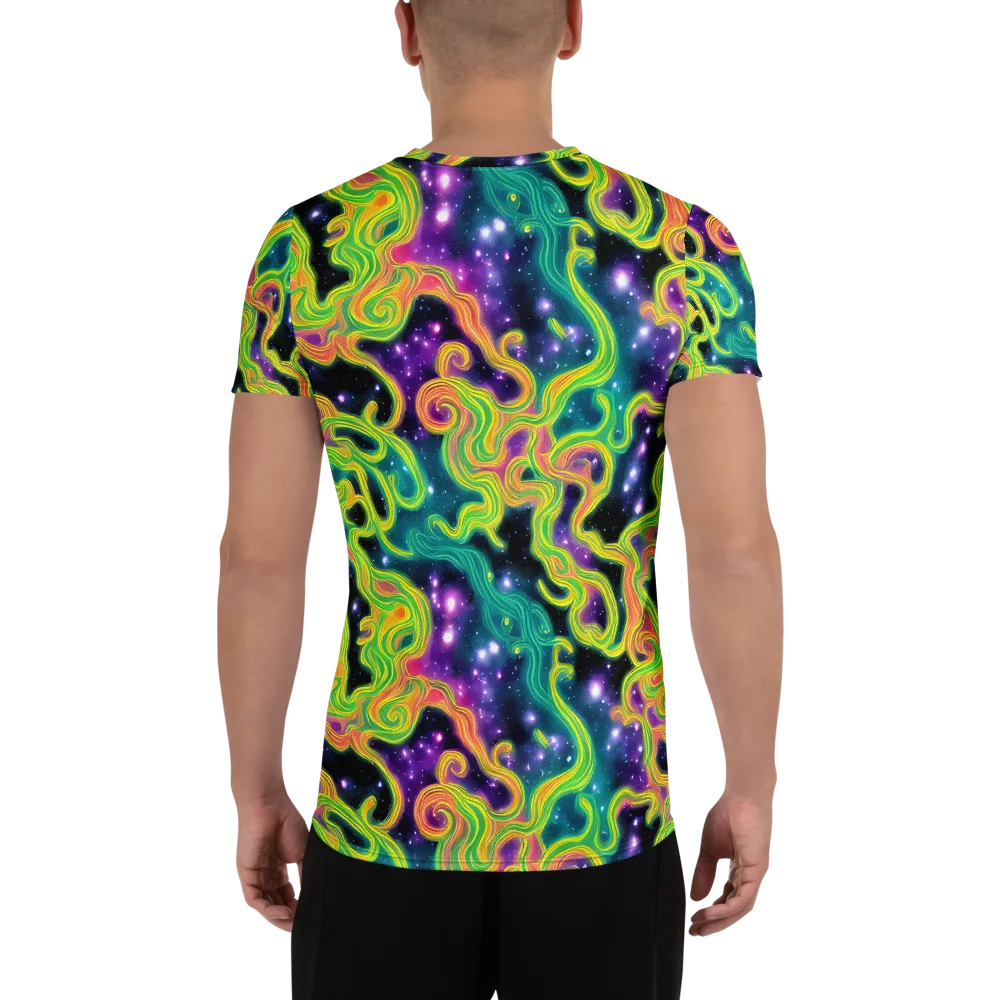 Cosmic Serpentine on Men's Athletic T-Shirt — Back