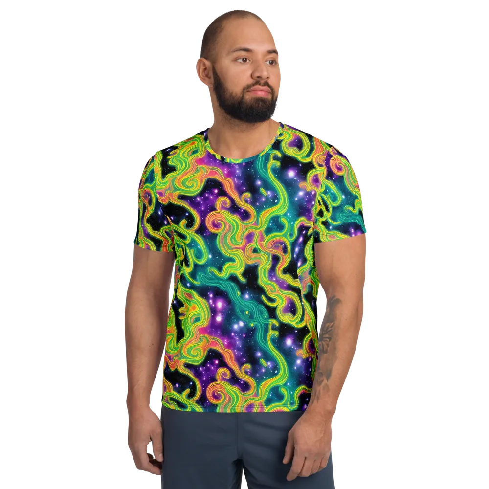 Cosmic Serpentine on Men's Athletic T-Shirt — Front