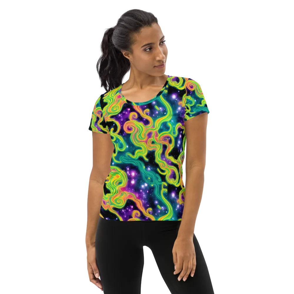 Cosmic Serpentine on Women's Athletic T-Shirt — Front