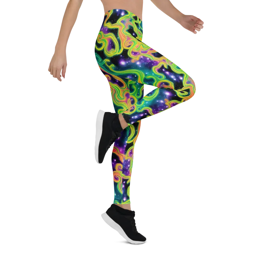 Cosmic Serpentine on Leggings — Right
