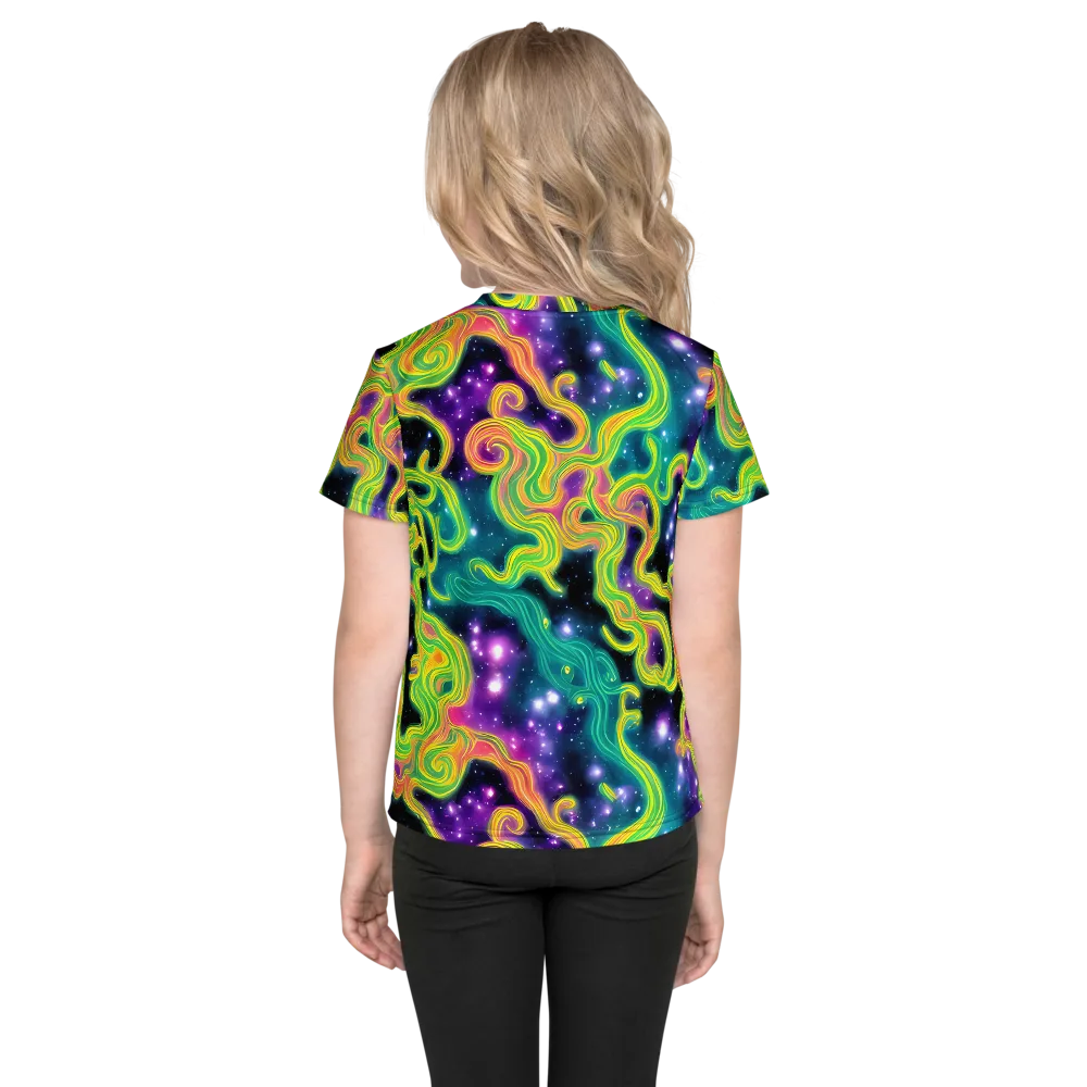 Cosmic Serpentine on Kids Crew Neck T-Shirt — Back