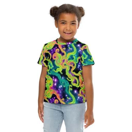 Cosmic Serpentine on a Kids Crew Neck T-Shirt