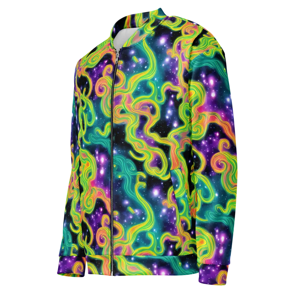 Cosmic Serpentine on Bomber Jacket — Left Front