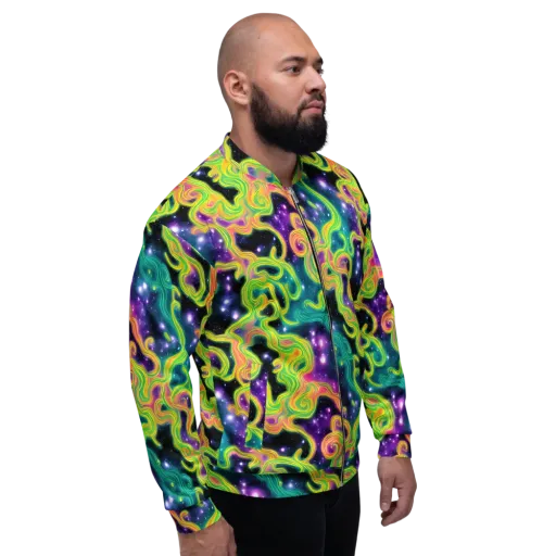 Cosmic Serpentine on a Bomber Jacket