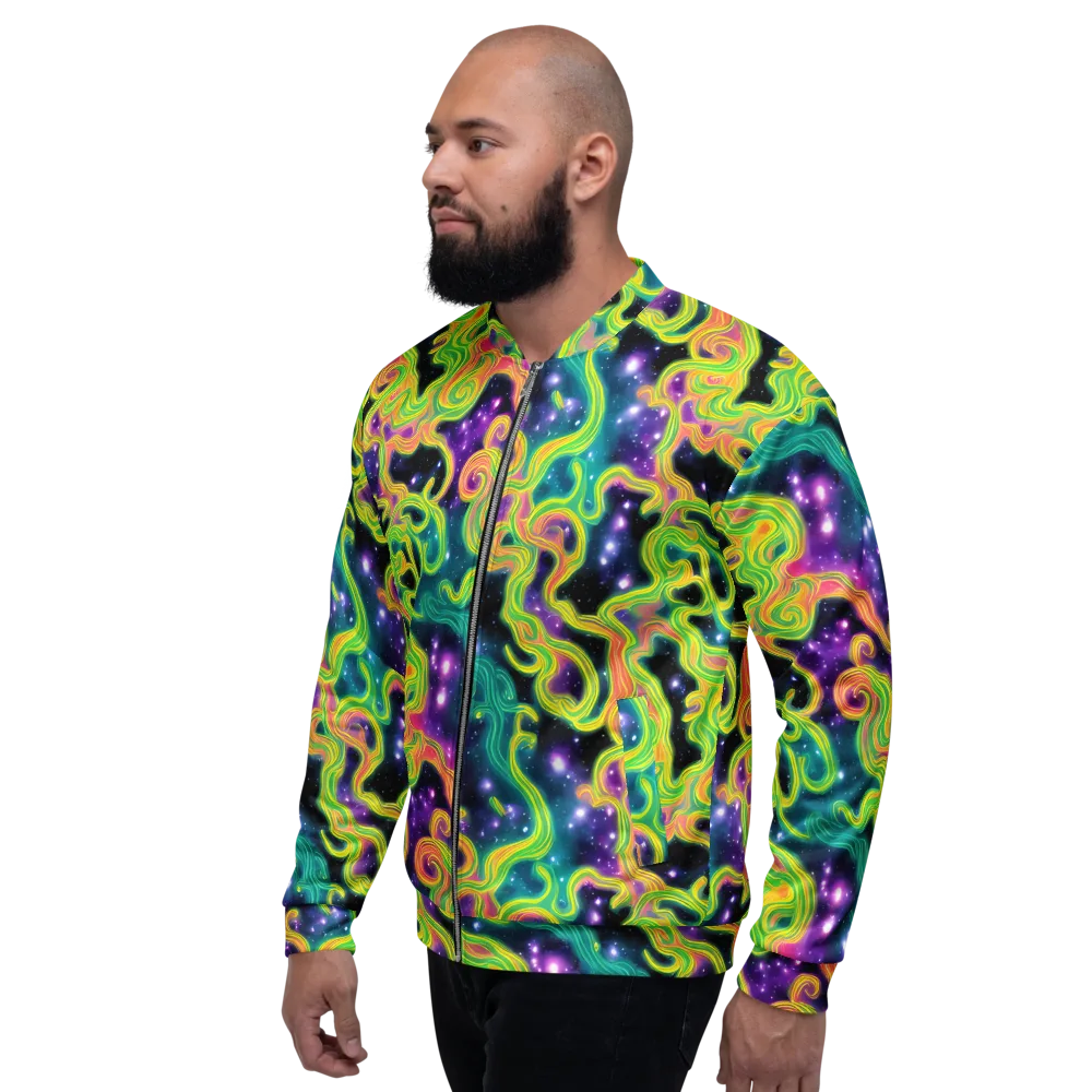 Cosmic Serpentine on Bomber Jacket — Left