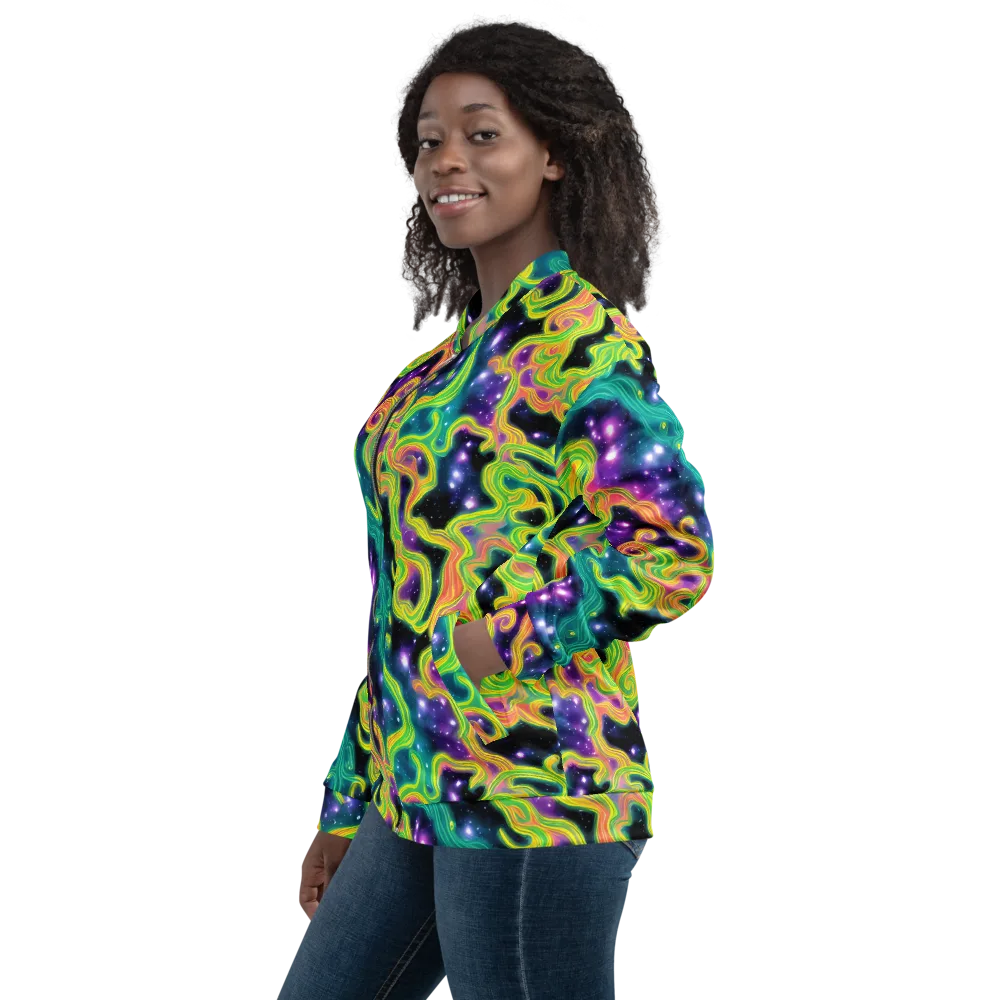 Cosmic Serpentine on Bomber Jacket — Left