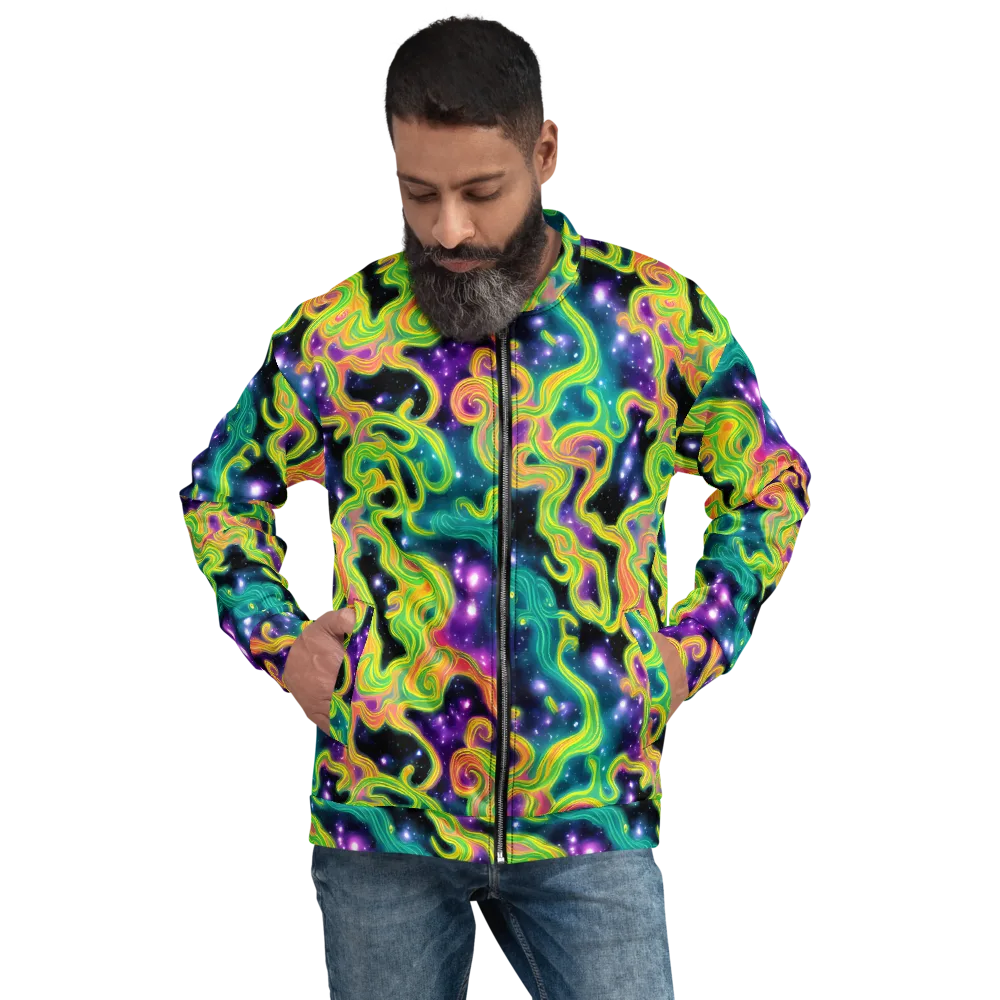 Cosmic Serpentine on Bomber Jacket — Front