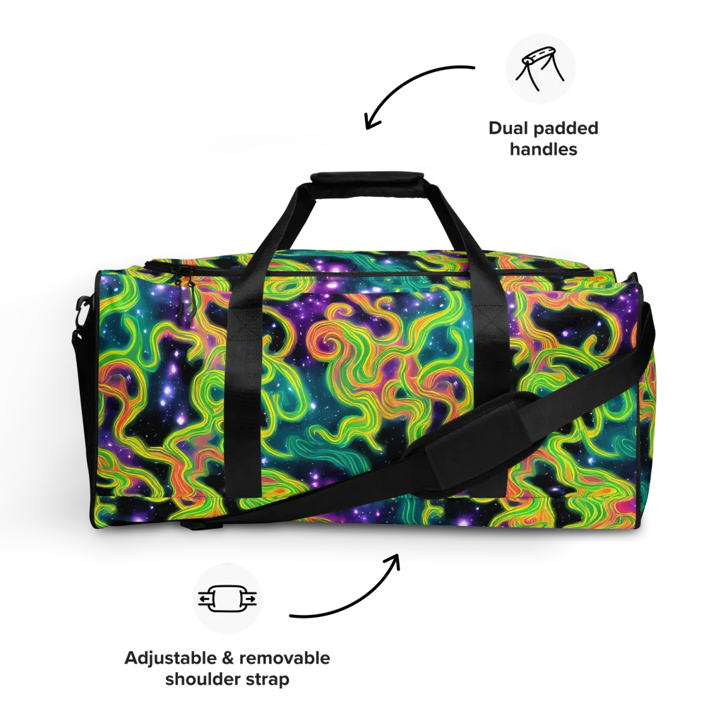 Cosmic Serpentine on Duffle Bag — Front