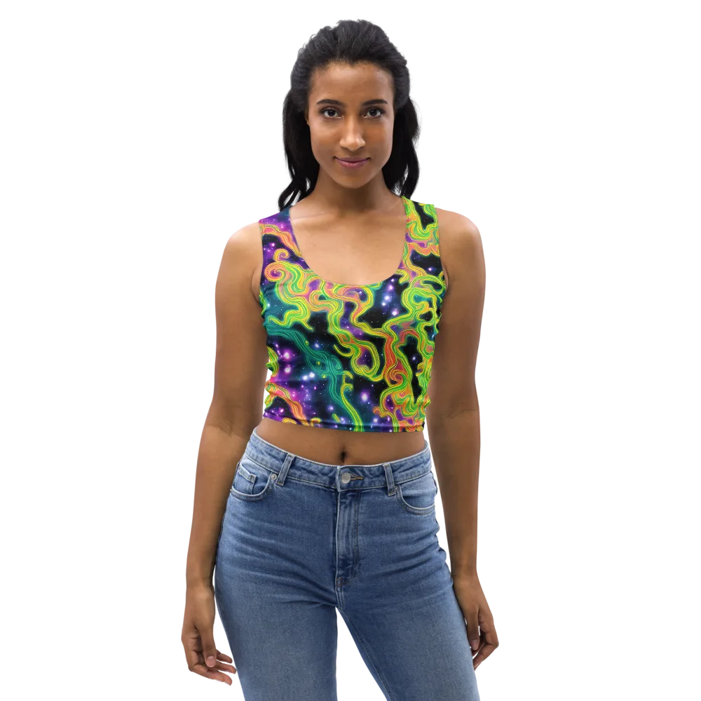 Cosmic Serpentine on Crop Top — Front