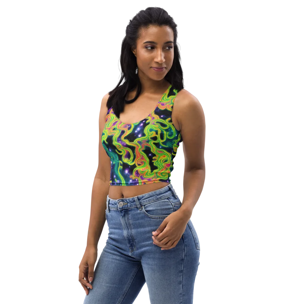 Cosmic Serpentine on Crop Top — Left Front