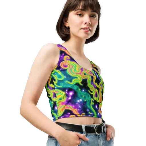 Cosmic Serpentine on a Crop Top