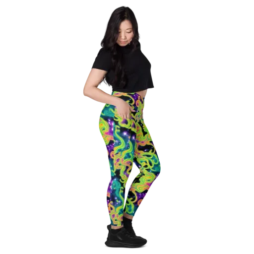 Cosmic Serpentine on a Leggings with Pockets