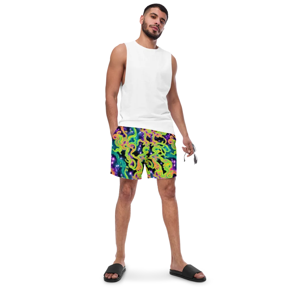 Cosmic Serpentine on Swim Trunks — Front